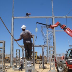 Poste HT/MT/BT 90/30KV/B2, montage de transformateur 40 MVA du parc éoliens de METLINE (pour le compte final de la STEG).